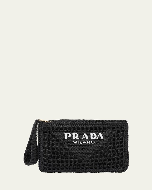 Logo Zip Clutch Bag